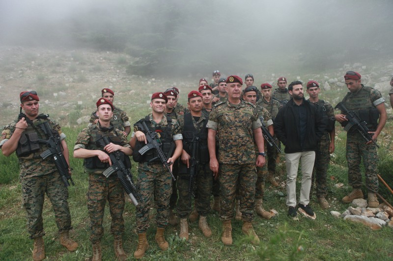 Cedar tree in memory of the Lebanese Commandos Regiment founder